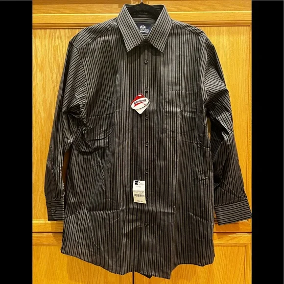 stafford coolmax dress shirt NWT STAFFORD OXFORD COOLMAX LONG SLEEVE DRESS SHIRT Pink Ground Grid